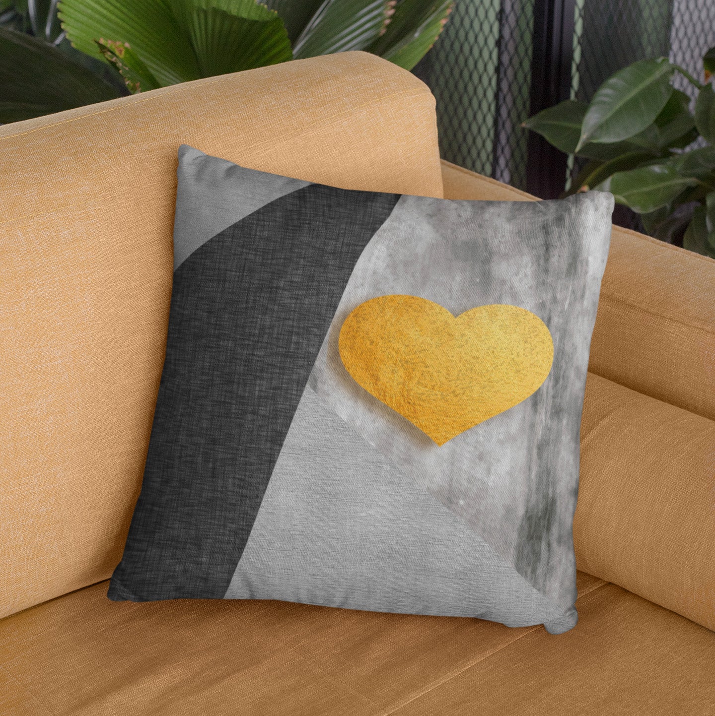 Gray Scale Love Pillow