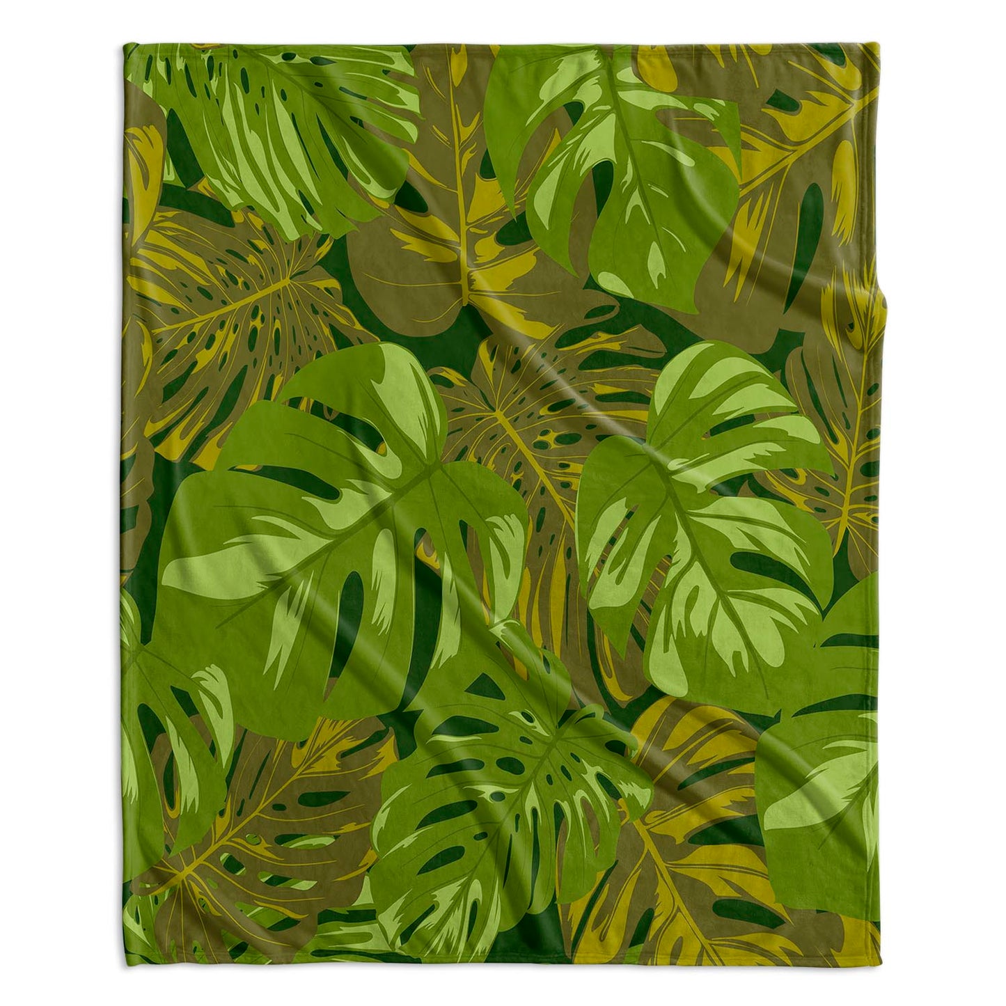 Green Leaves Velvet Blanket