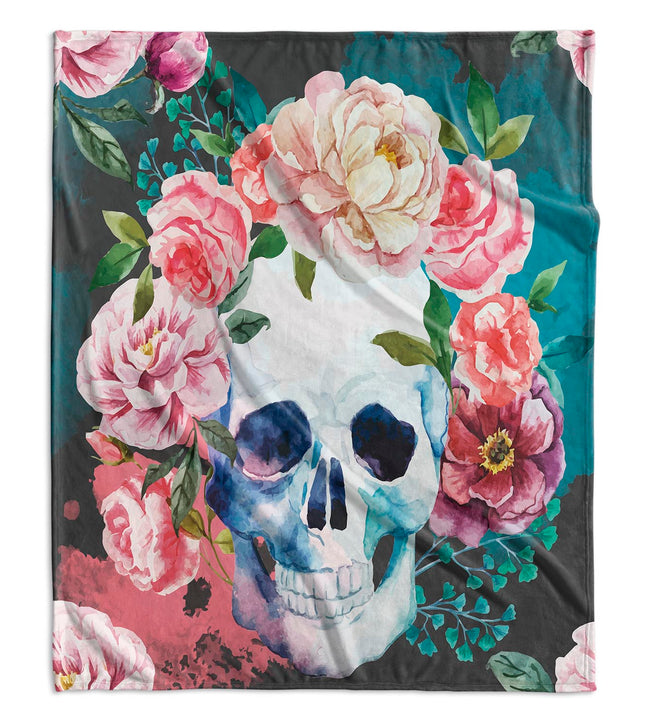 Lady Skull Velvet Blanket