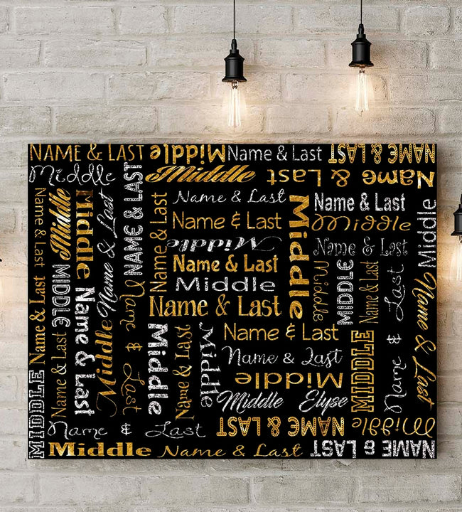 London Girls Gold Canvas