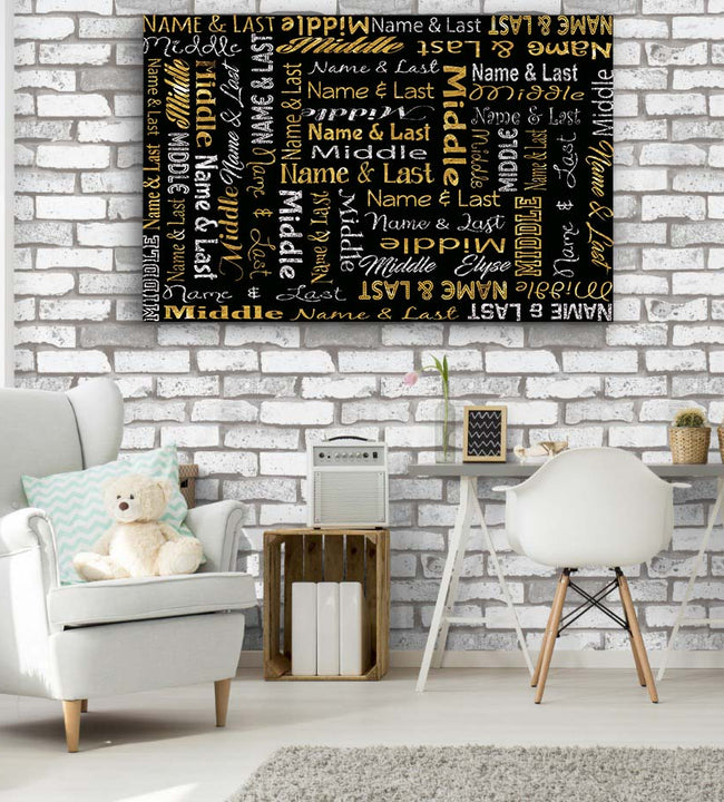 London Girls Gold Canvas