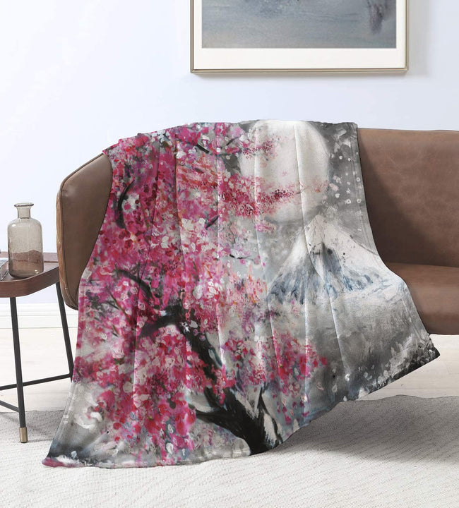 Mountain Sakura Velvet Blanket