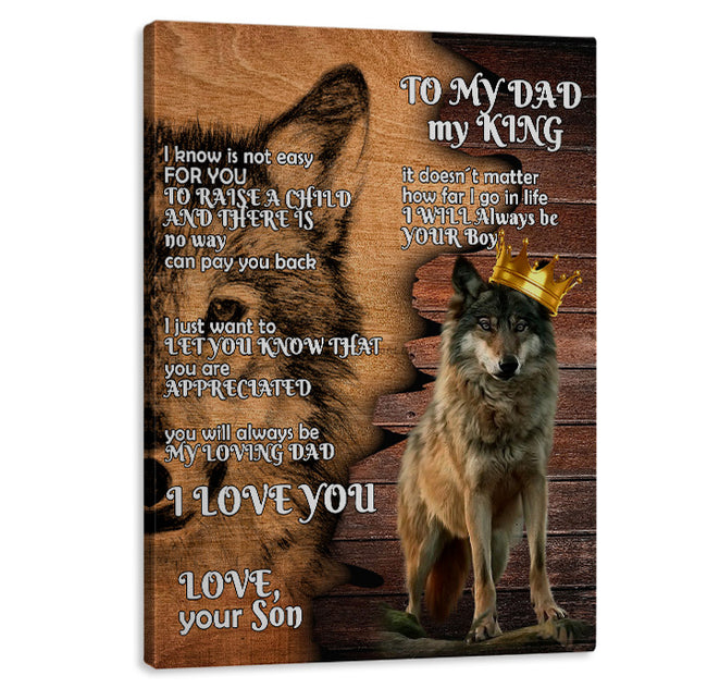 My Dad My King Canvas Art