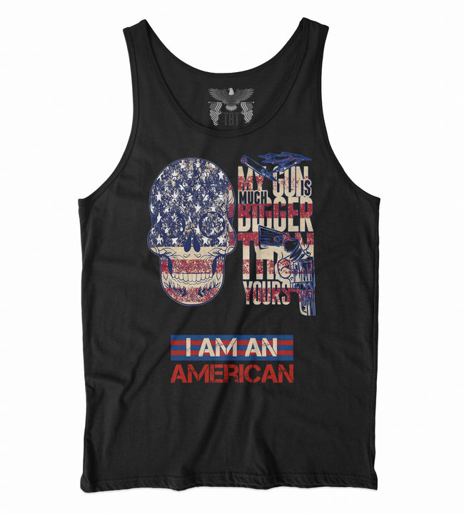 My Gun is bigger Unisex Tank