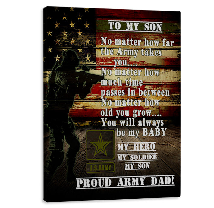 My Son Army Dad Canvas Art