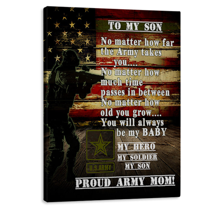 My Son Army Mom Canvas Art