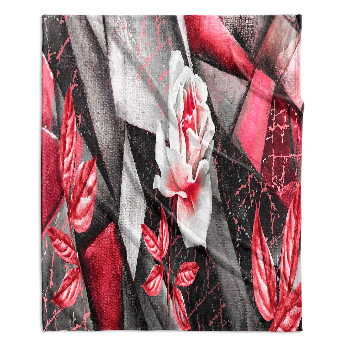 Rosa Abstracta Velvet Blanket