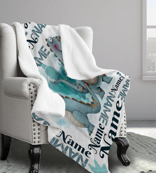 Dinosaur Sherpa Blanket