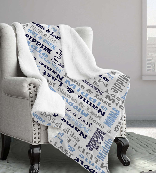 Simple Boys Sherpa Blanket