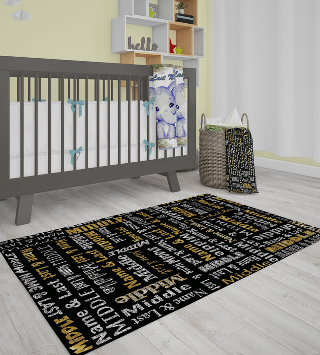 Simple Gold Boys Rug