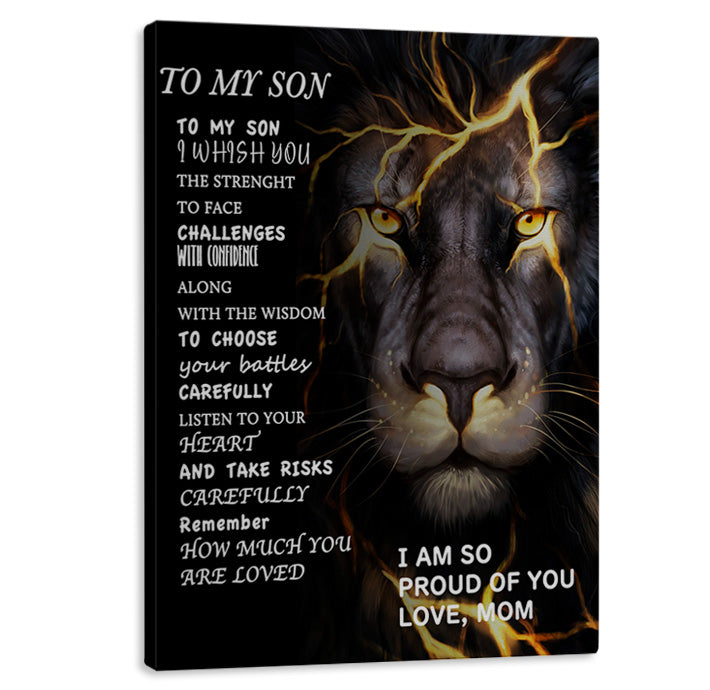 Son Gold Lion Canvas Art