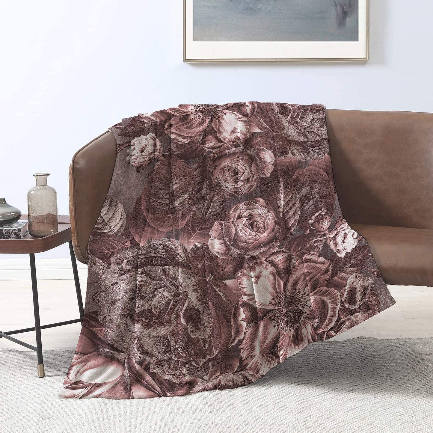 Tanned Roses Velvet Blanket