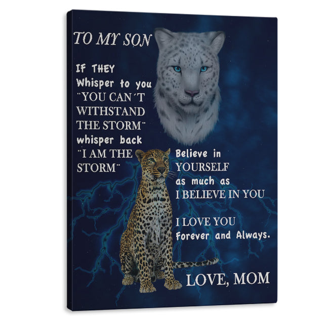 To my Son Leopard Canvas Art