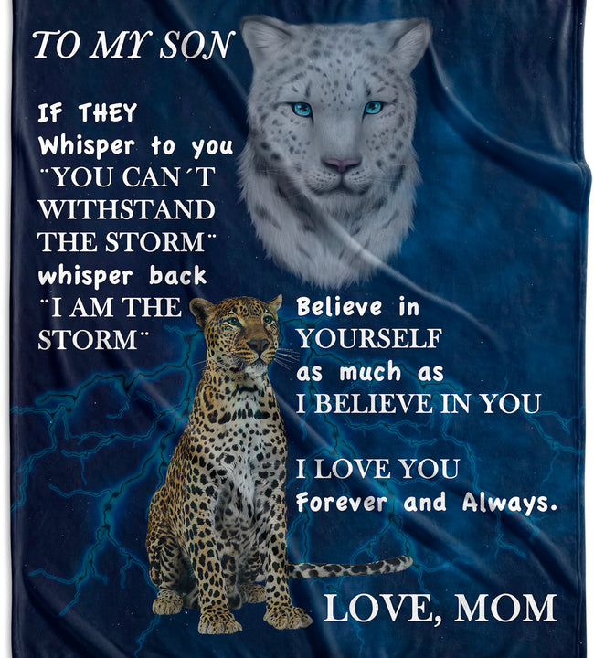 To my Son Leopard Velvet Blanket