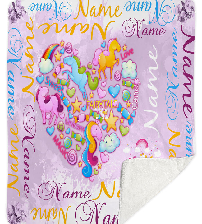 Unicorn Sherpa Blanket