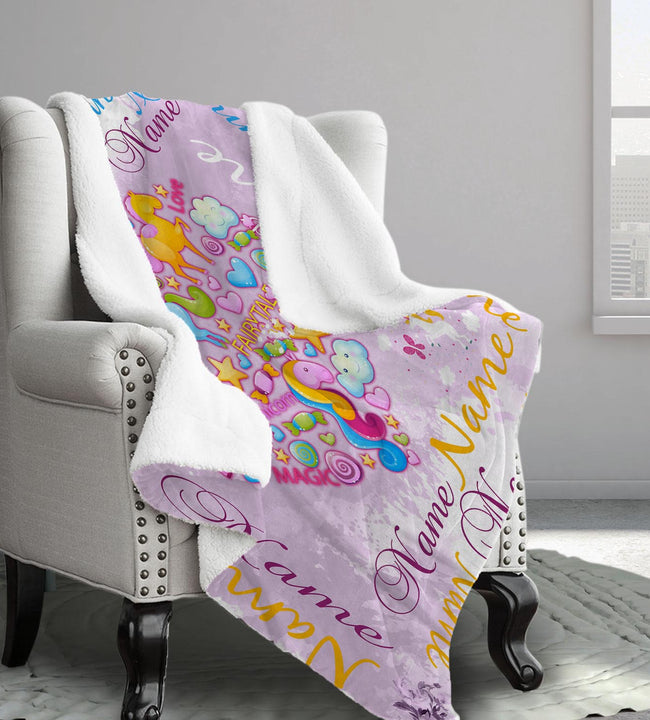 Unicorn Sherpa Blanket