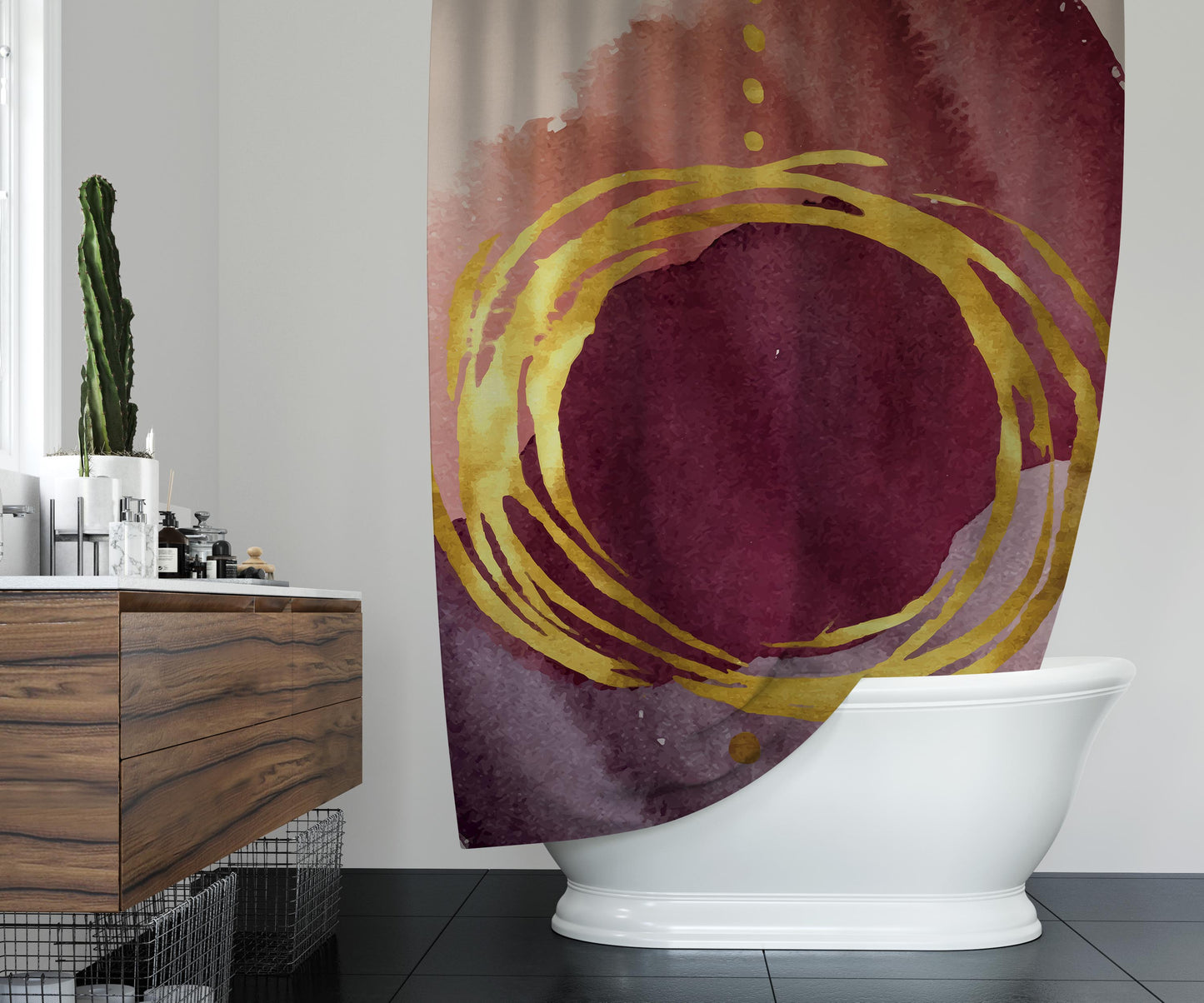 Golden Ring Shower Curtain