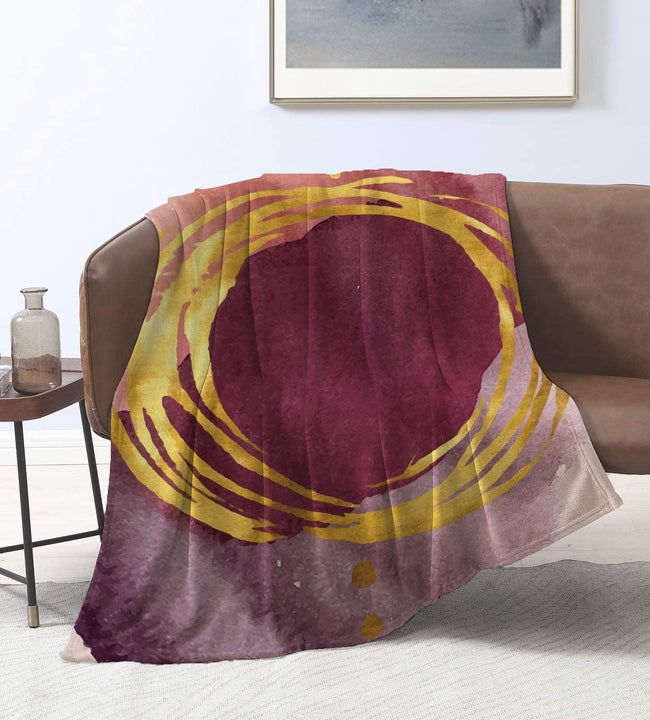 Golden Ring Velvet Blanket