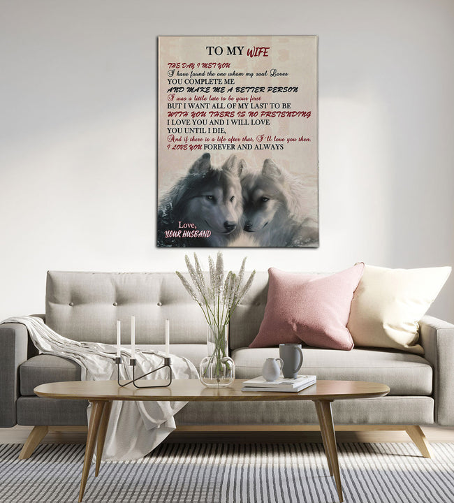 Wolf To my Wife Canvas Art