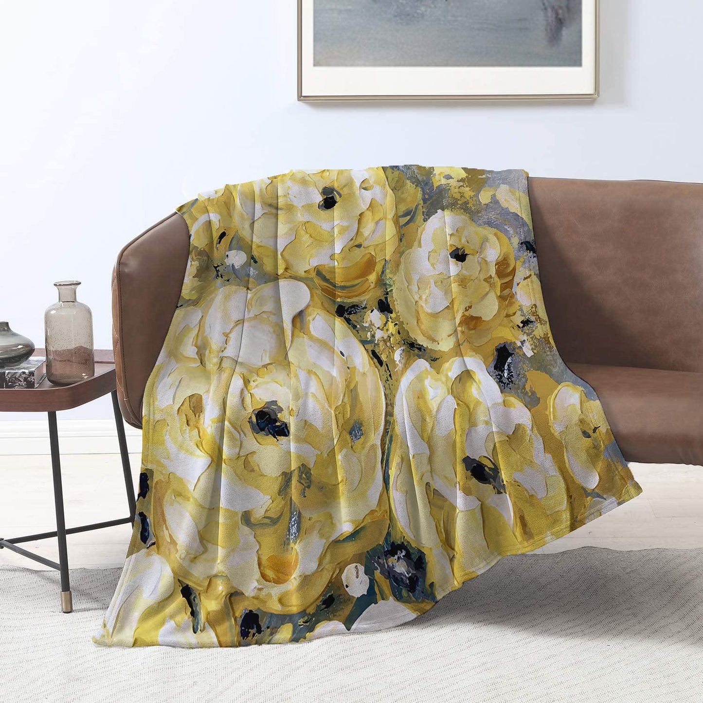 Yellow Roses Velvet Blanket