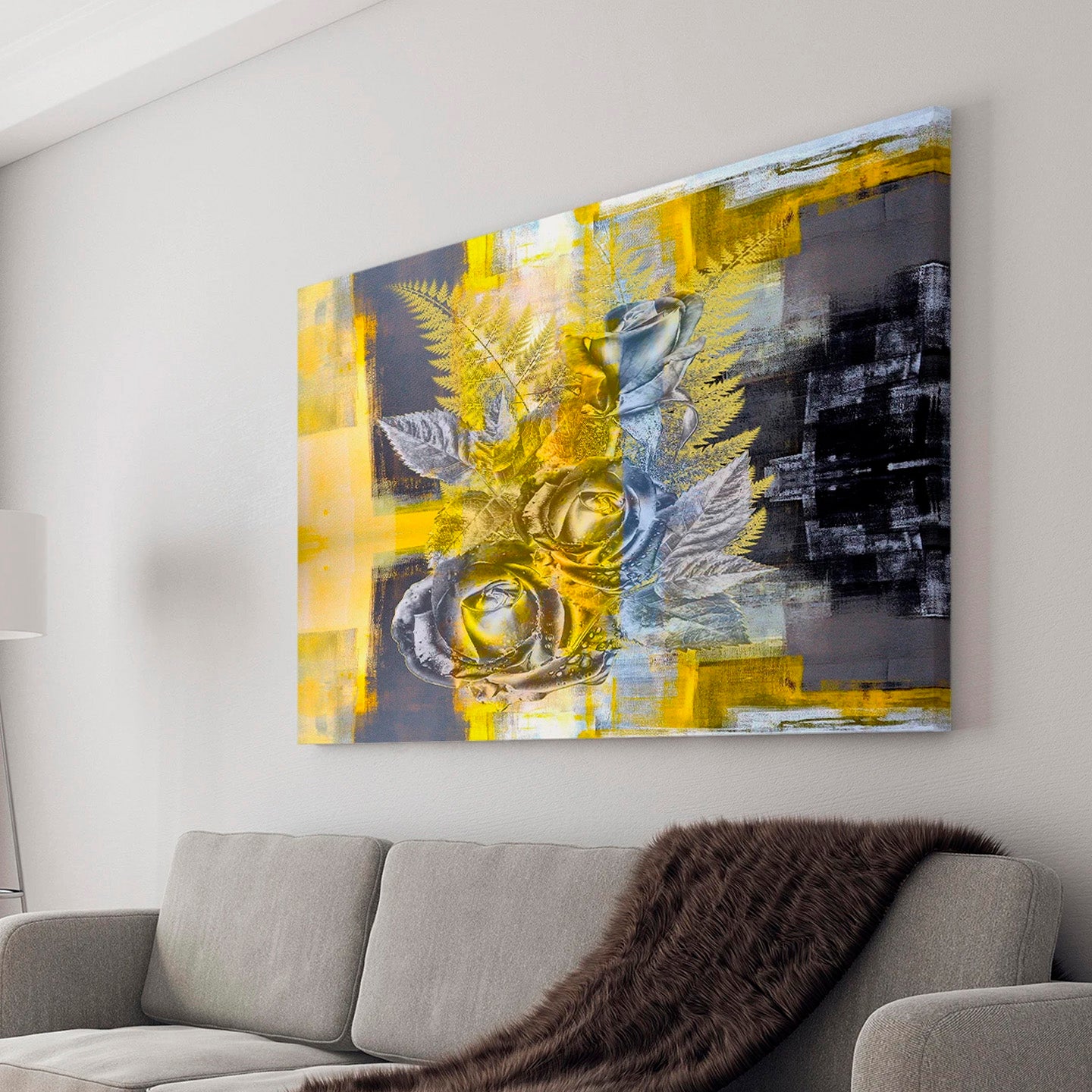 Abstract Rose Canvas Art