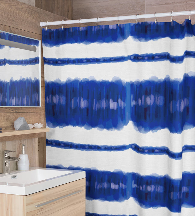 Blue Dye Shower Curtain