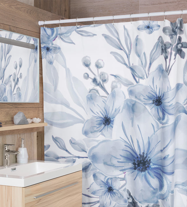 Blue Garden Shower Curtain