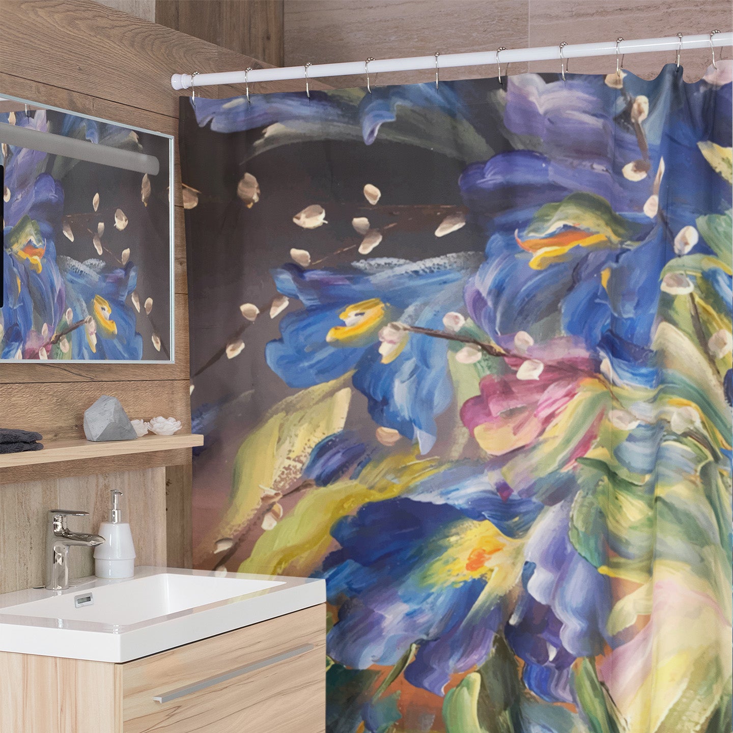 Blue Vase Shower Curtain