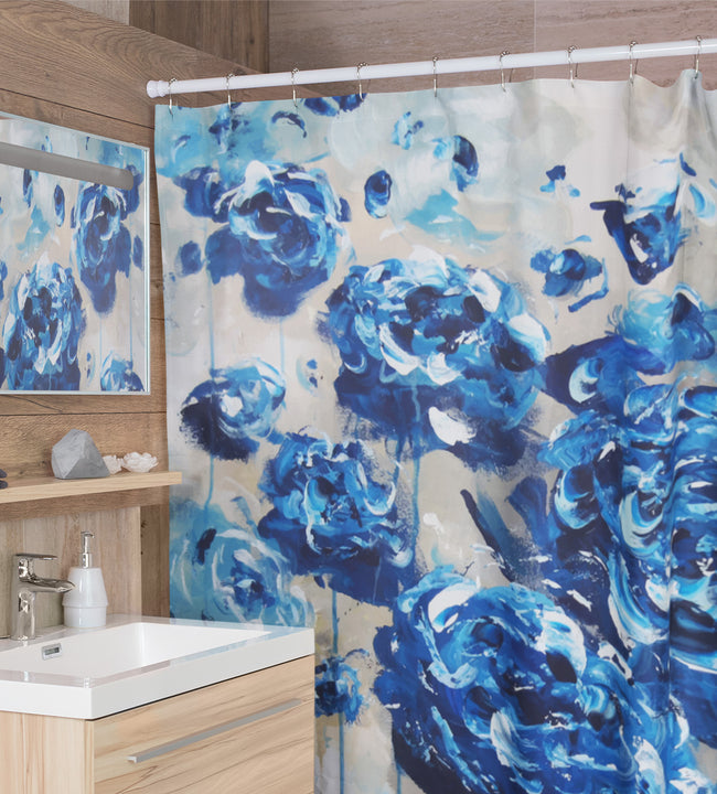Blue Summer Shower Curtain