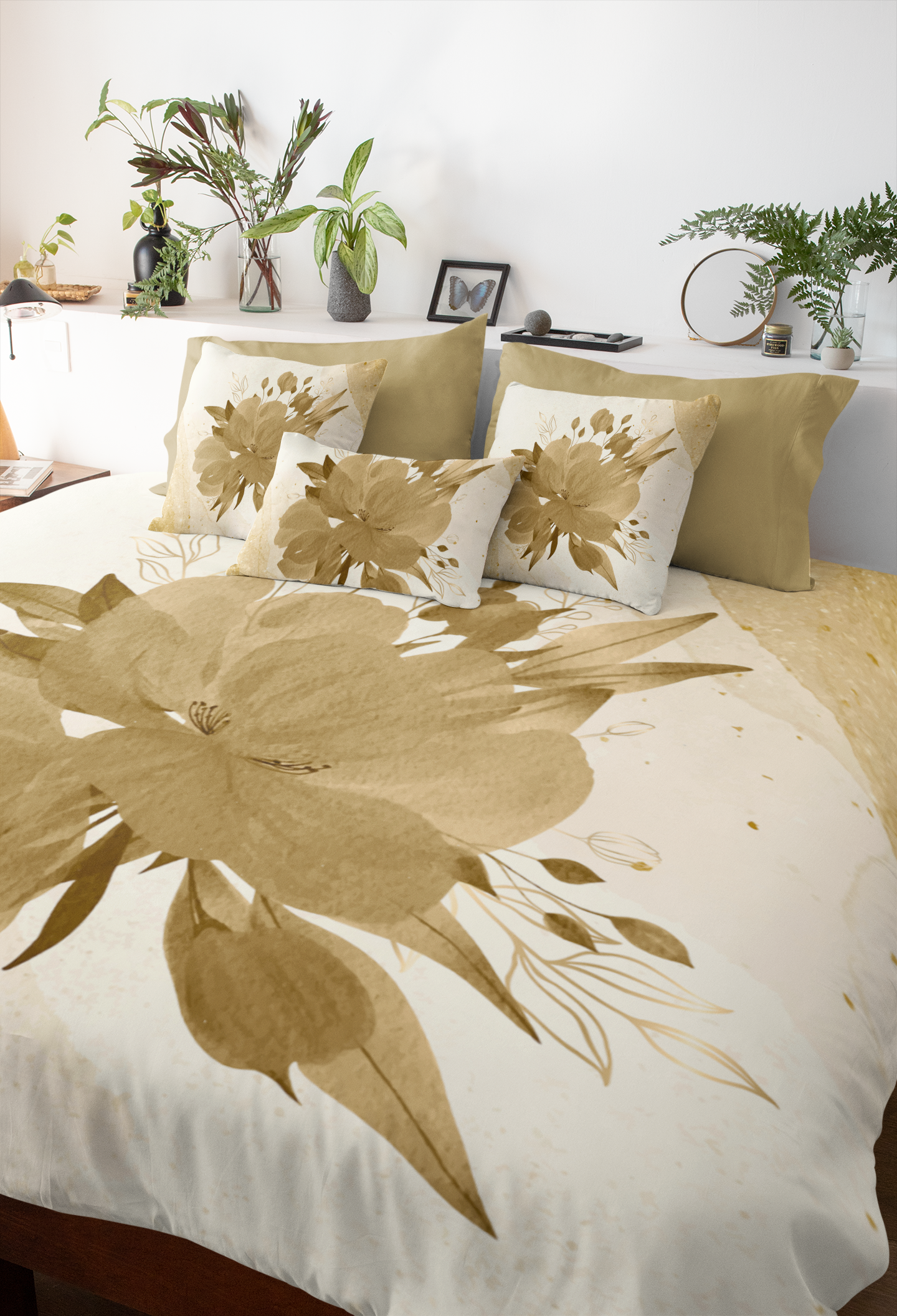 Watercolor Flower Comforter Set