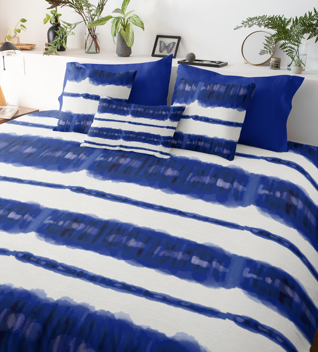 Blue Dye Comforter Set