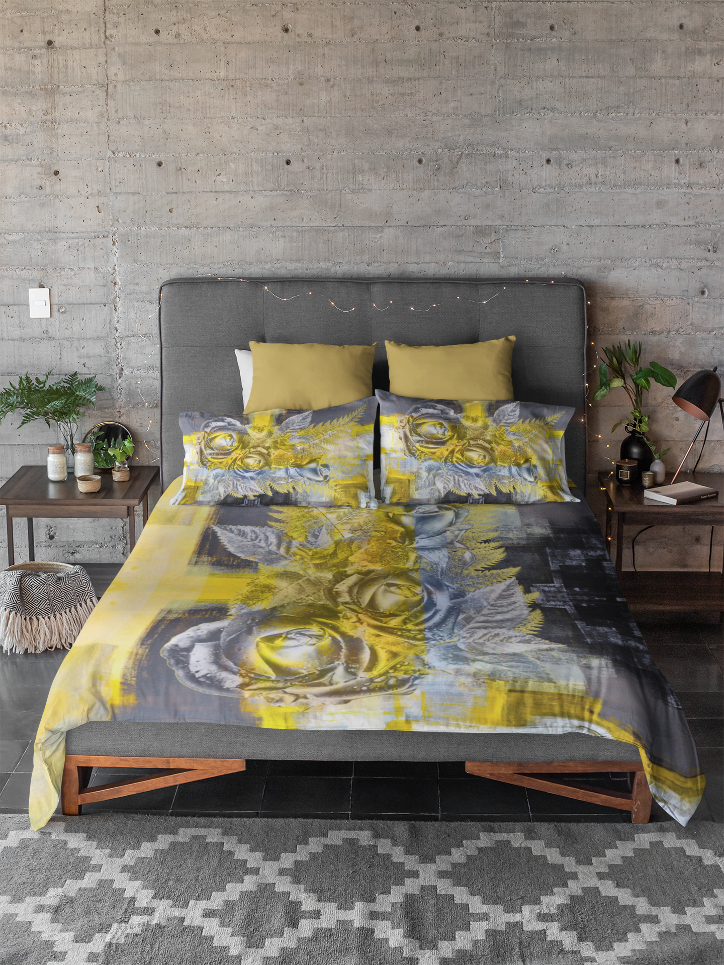 Abstract Rose Duvet Cover Set