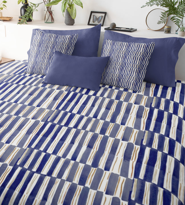 Blue Stripes Comforter Set