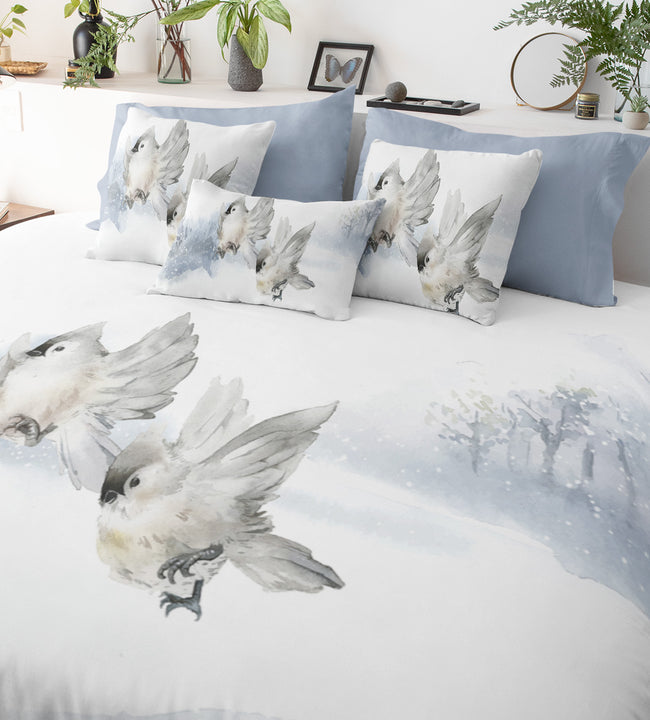 Birds on Snow Comforter Set