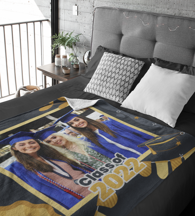 Graduation Olive Velvet Blanket