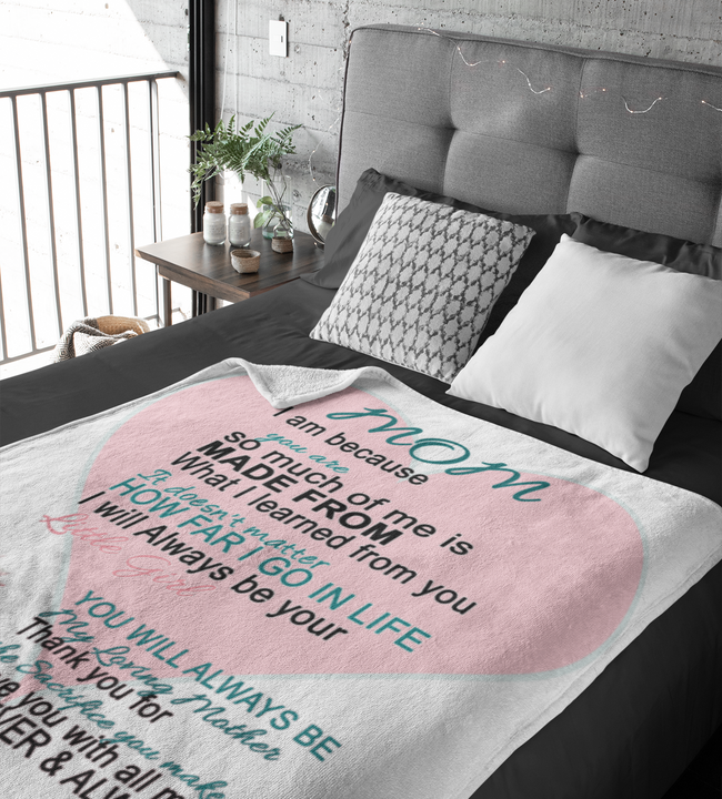 Mom Cactus Phrase Velvet Blanket