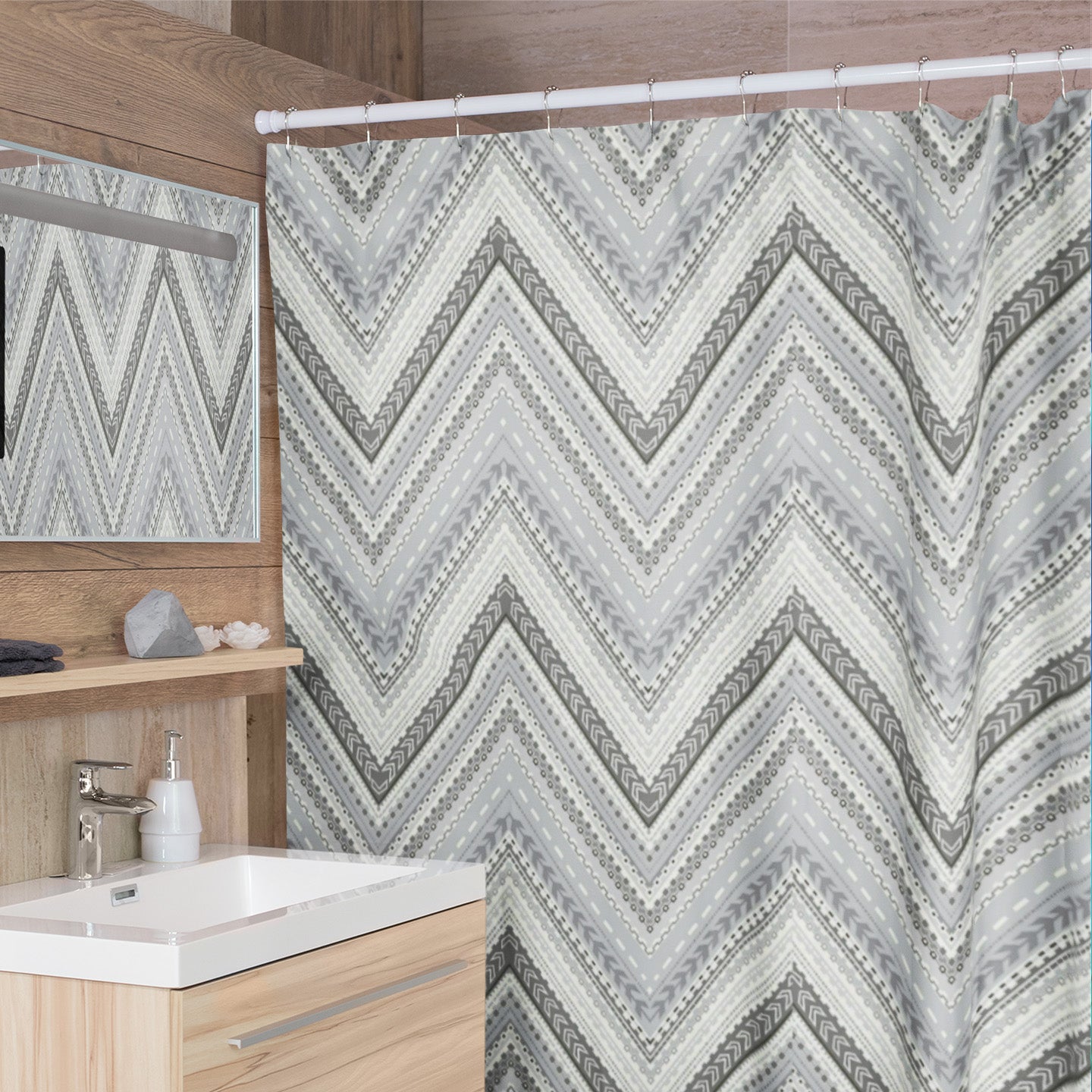 Chevron Shower Curtain