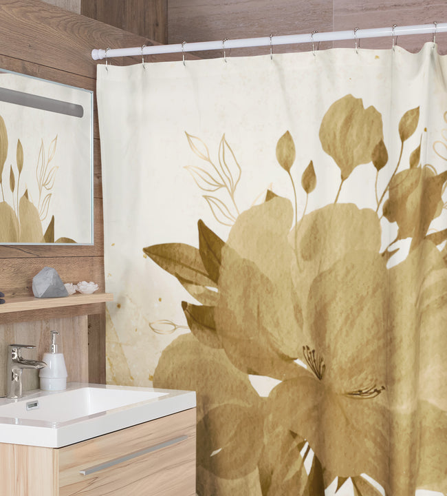 Watercolor Flower Shower Curtain