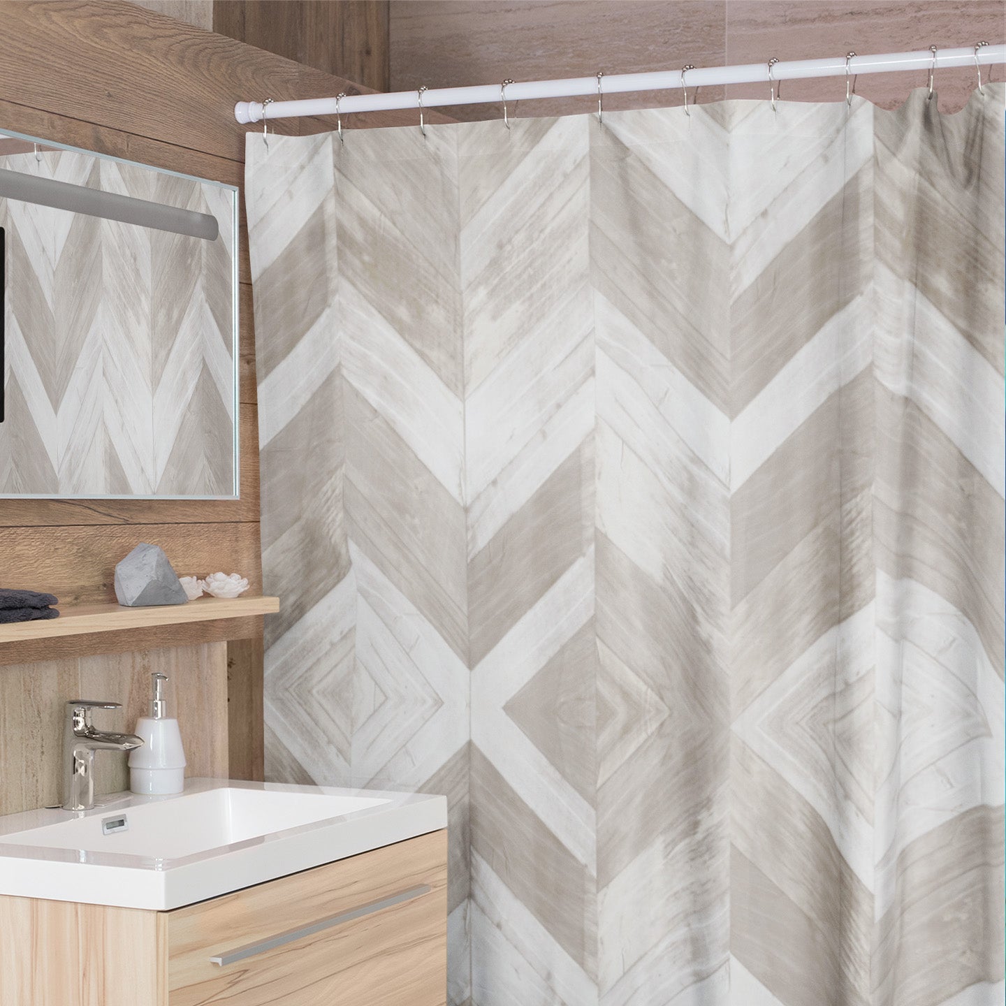 Chevron Shower Curtain