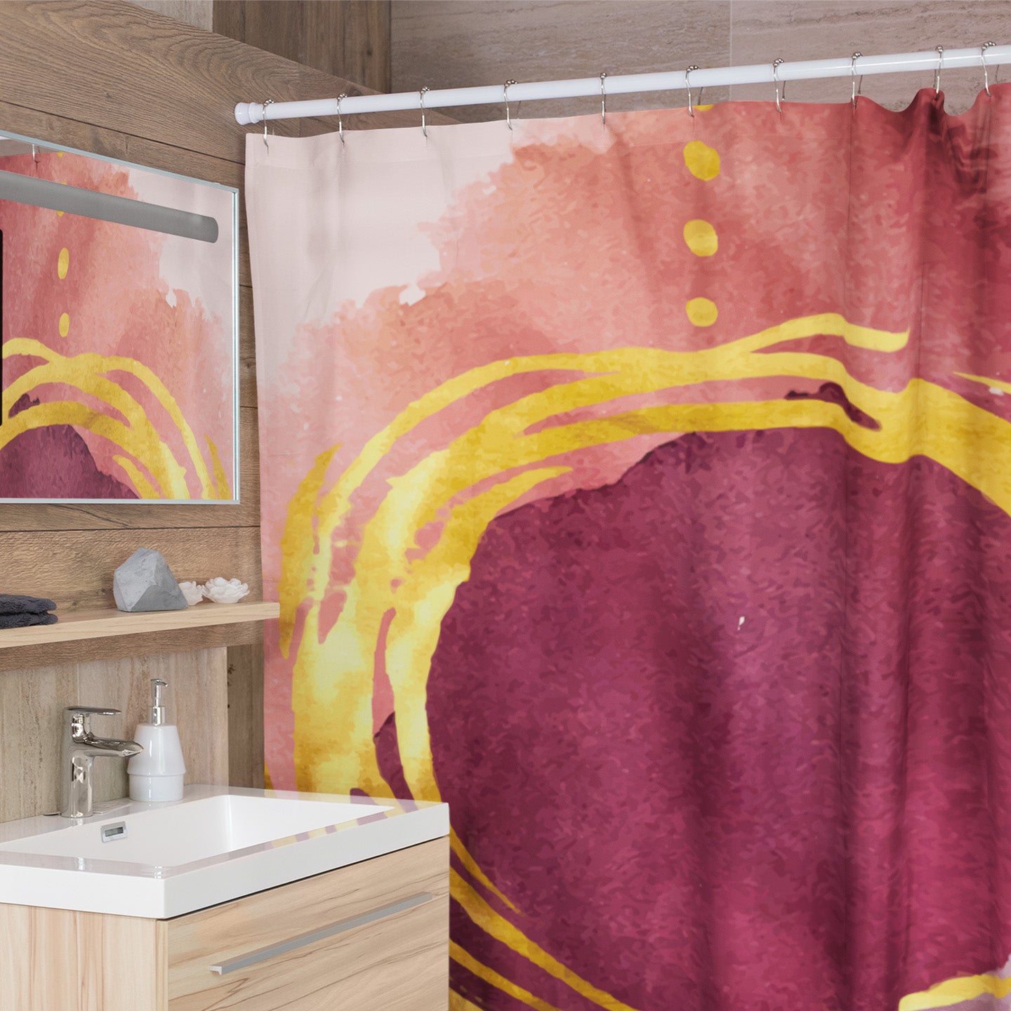 Golden Ring Shower Curtain