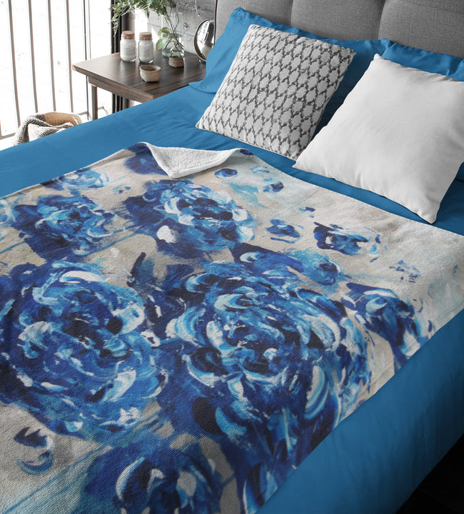 Blue Summer Velvet Blanket