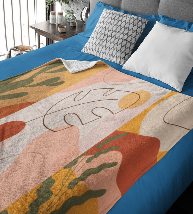 Abstract Desert Velvet Blanket